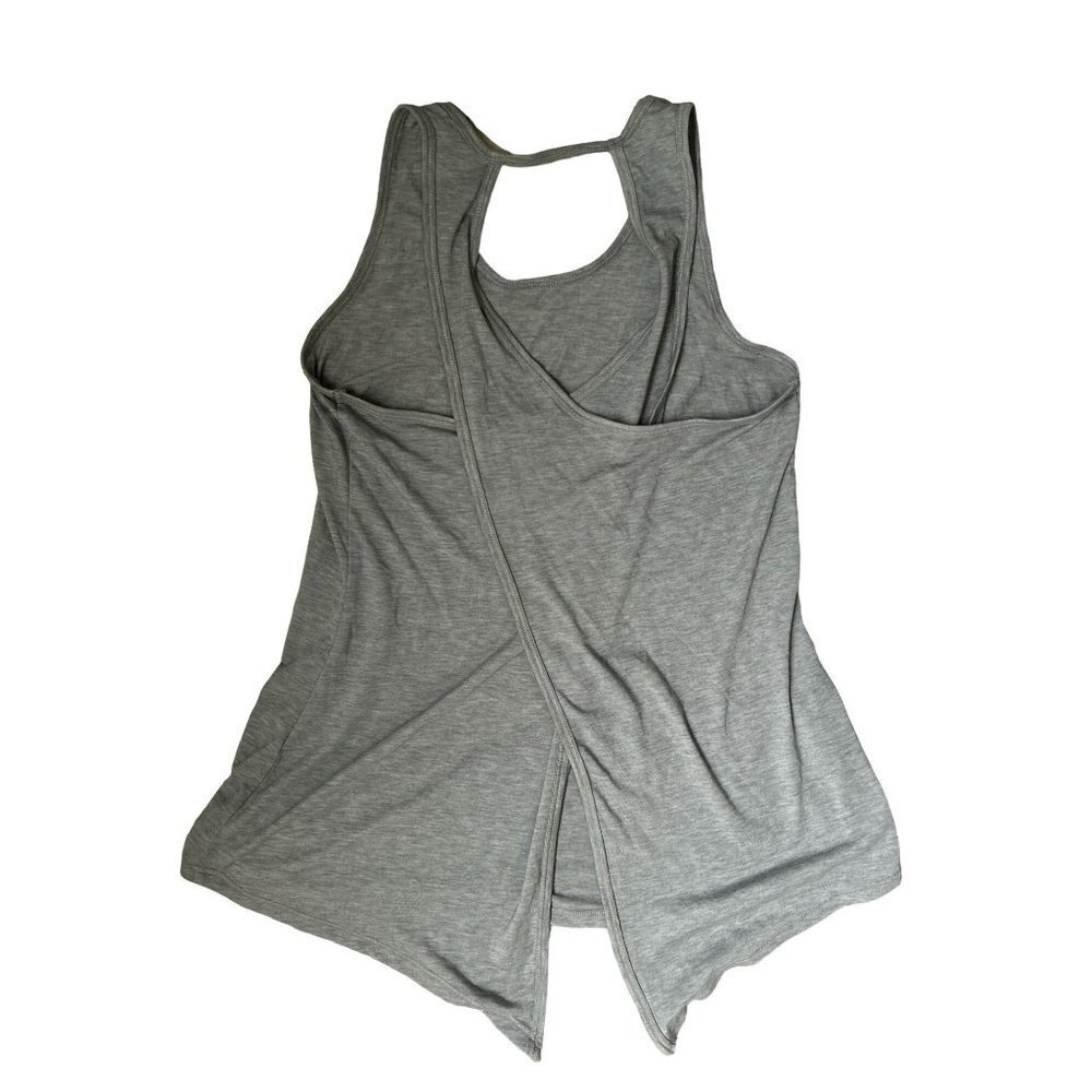 Athleta Tank Overlapping Back Gray Lightweight - image 4